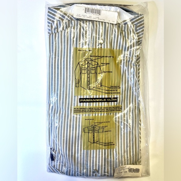 PanHandled Slim | 3 SHIRT BUNDLE: Pearl Snap Extra Long Hem Tail Size 18.5 - Picture 5 of 15